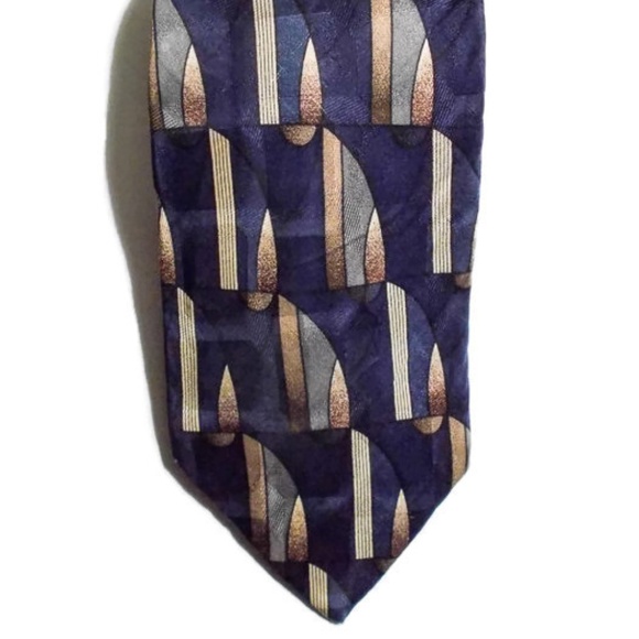 Pierre Balmain Paris Blue Men's 100% Silk Vintage Neck Tie EUC - Picture 1 of 6